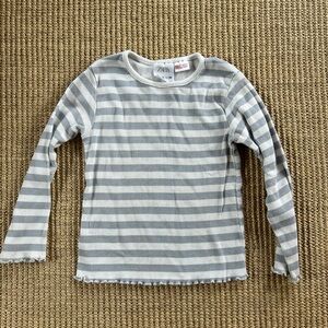Zara girls striped ribbed shirt